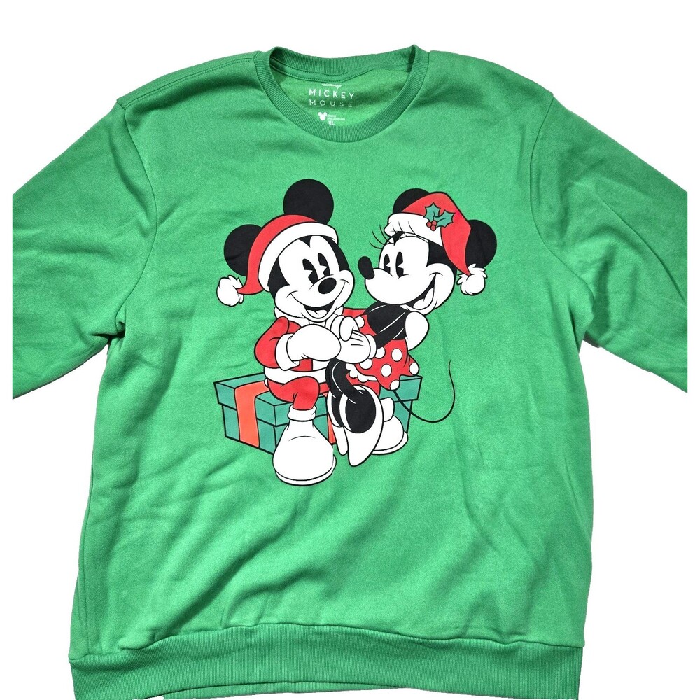 New Mickey Mouse Minnie Mouse Disney Pullover Sweatshirt Fleece Adult XL